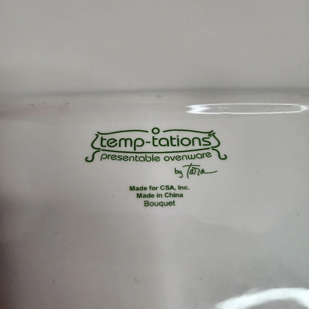 Temp-Tations by Tara... Blue Bouquet Oven-Safe 13